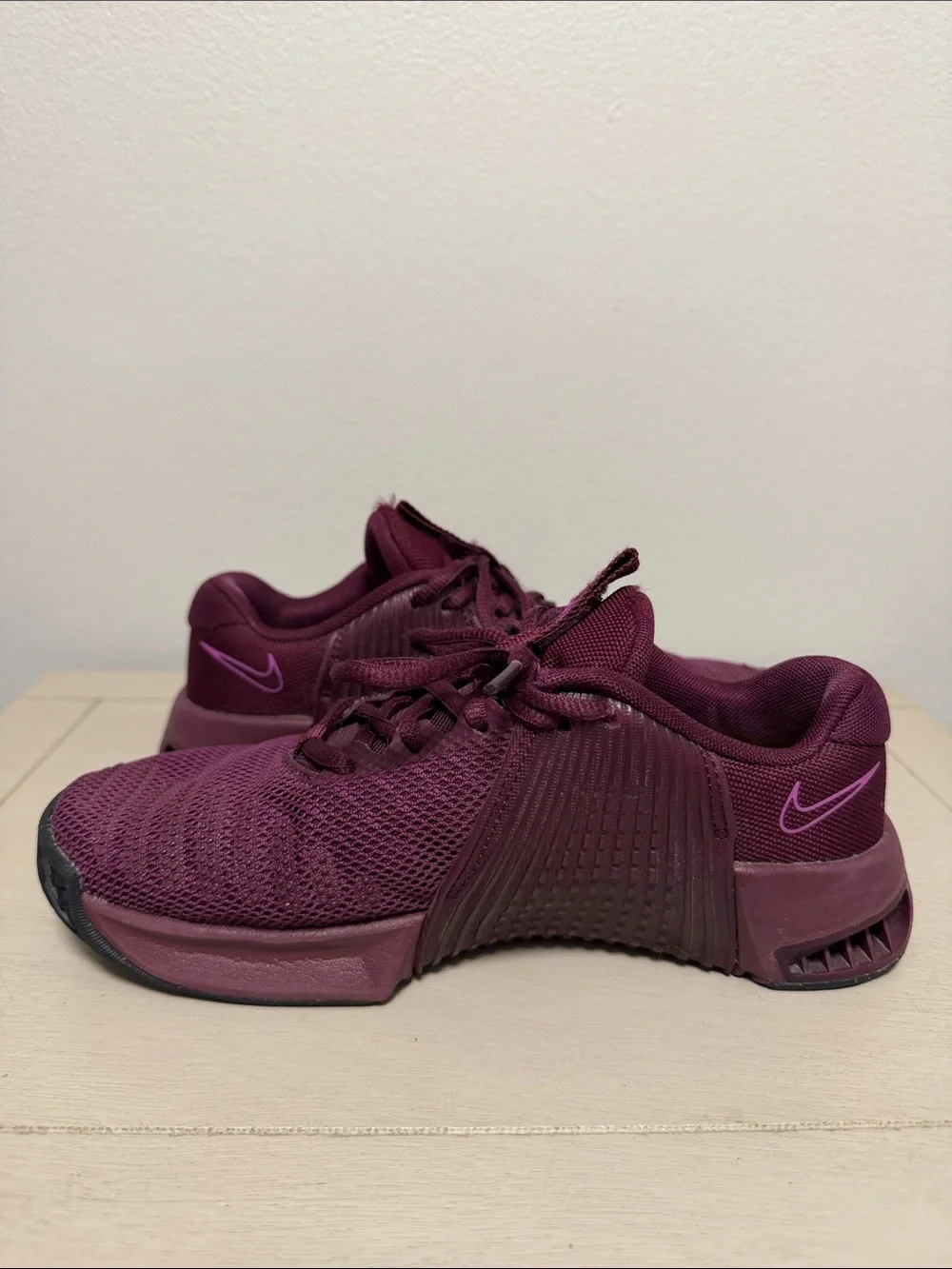 Nike Metcon 9 Womens 5.5 Bordeaux Purple Training Shoes Gym CrossFit DZ2537-603